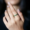 thumbnail image 4 of Rosec Jewels Natural Emerald Eternity Ring for Women - AAA Quality - Emerald Stackable Ring - Ready to Gift with Jewelry Box, 14K Yellow Gold, US 12.00, 4 of 6