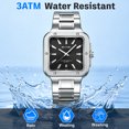 thumbnail image 2 of SKMEI Men Watches Analog Quartz Stainless Steel Watches for Men Waterproof Luminous Date Classic Men Wrist Watch, 2 of 8