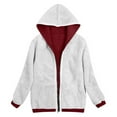 thumbnail image 3 of Timegard Zip up Sweatshirts for Women Plus Size Fall Winter Fleece Thick Hoodies Jackets Long Sleeve Outwear, 3 of 8
