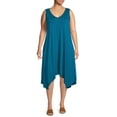 thumbnail image 4 of Terra & Sky Women’s Plus Size Shark Bite Dress, 4 of 5