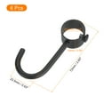 thumbnail image 2 of Uxcell 6 Pack Stainless Steel 19mm Inner Dia Pipe Rod Hooks Coat Hook, Black, 2 of 5