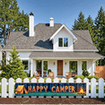 thumbnail image 3 of Forest Design Happy Camper Tent Banner Campfire Nature Scene for Outdoor Adventure Camping Event, 3 of 5