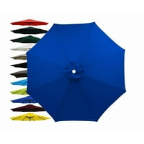 6.5FT 8 Ribs Patio Umbrella Replacement Canopy (Canopy only), Canopy Replacement UV Protection Waterproof Outdoor Table Market Yard Umbrella Top Outdoor Umbrella Canopy - Royal Blue