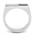thumbnail image 3 of Stainless Steel Ring AAA GRD CZ Black Diamond DA252 for Men Style High, 3 of 5