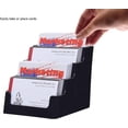 thumbnail image 5 of Deflect-o 4 Compartment Business Card Holder - Plastic - 1 Each - Black, 5 of 9
