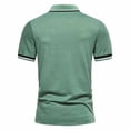 thumbnail image 4 of Camiseta de manga corta informal de moda de verano, camiseta ajustada con solapa superior para hombre Pompotops oipoqjl44532, 4 of 9