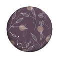 thumbnail image 2 of XMXY Purple Plant Line Art Spare Tire Cover, Universal Waterproof Cover for Jeep RV Tire Wheel Protection, 15 inch, 2 of 8