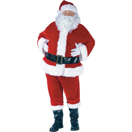 Morris Costumes Santa Suit Complet Velour Plus Costume, Style, FW7519