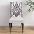 thumbnail image 4 of Chair Covers Boho Floral Dining Chair Slipcovers Vintage Bohemian Style Stretch Removable Chair Seat Protector Party Decoration Set of 6, 4 of 6
