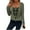 Army Green long sleeve clothes, variant on Nfurl Womens Tops Trendy Plaid Patchwork Long Sleeve Shirts Elegant Square Neck Pullover Top Fitted Plain T Shirts Going Out Winter Clothes Army Green XL