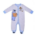thumbnail image 1 of Cookie Monster Boys Single Footie with Hat, Newborn, 1 of 2