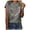 Gray, variant on JINMGG Spring Clothes for Women 2024 Fashion Women Summer Loose Print Round-Neck T-Shirt Short Sleeve Casual Blouse