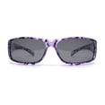 thumbnail image 2 of Polarized Womens Rhinestone 62mm Rectangle Fit Over Sunglasses Over Glasses Purple - Black, 2 of 4