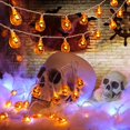 thumbnail image 3 of Halloween Pumpkin Lantern String Lights LED 8 Lighting Modes Fairy Light Battery-Powered Remote Control for Holiday Party Decoration, 3 of 9