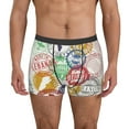 thumbnail image 2 of Goofa Travel Stamp Printed Men's Boxer Briefs Underwear, Moisture-Wicking Underwear, Trunk,Soft and Breathable Cotton Underwear-Small, 2 of 9