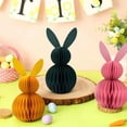 thumbnail image 3 of 3Pcs Easter Bunny 3D Ornament Paper Honeycomb Bunnies Easter Day Party Decorations Cute Rabbit for Wedding Birthday, 3 of 7