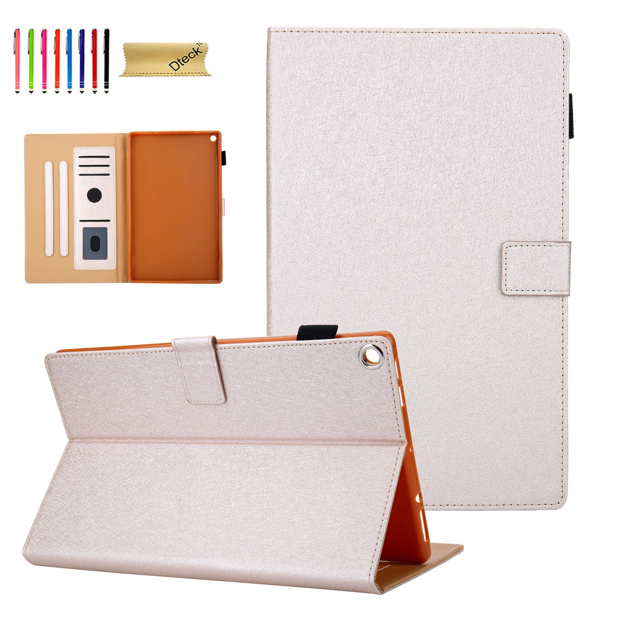 Kindle Fire HD 10 Case, Dteck PU Leather Flip Folio Stand Case