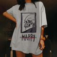 thumbnail image 4 of De Camiseta de manga corta con estampado creativo y moda informal para mujer, 4 of 6