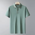 thumbnail image 4 of Mens Seamless Ice Silk Golf Shirt Moisture Wicking Polo Shirts Short Sleeve Quick Dry Performance Sport Collared Shirt for Men Big and Tall Size M-4XL Green, 4 of 6