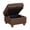 Brown-Chenille, variant on LAUSAINT HOME Vatinge Faux Leather Storage Ottoman, 26" Square Upholstered Ottoman Footrest Stool with Nailhead Trim, Solid Wood Legs for Living Room, Bedroom, Apartment, Caramel
