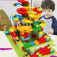 thumbnail image 4 of Race Run DIY Small Block Compatible City Building Blocks Funnel Slide, 4 of 6