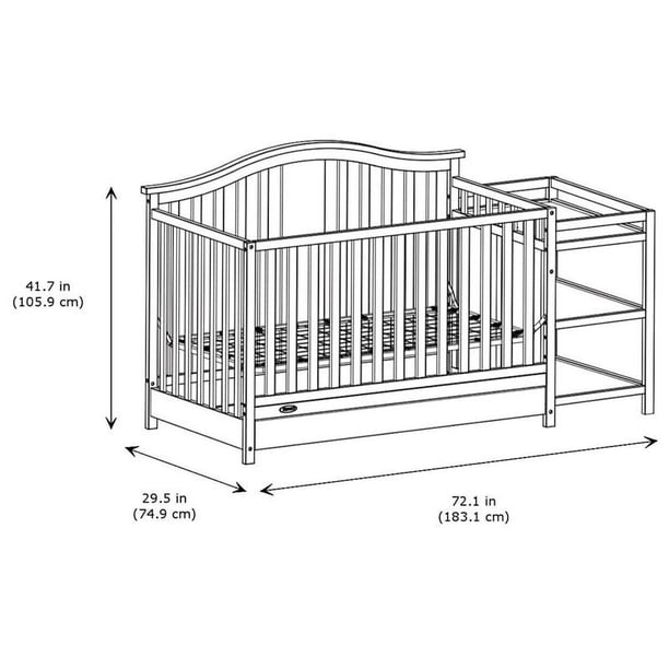 Graco Solano 4-in-1 Convertible Baby Crib and Changer with Drawer