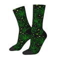 thumbnail image 2 of Junzan Green Bright Web With Spiders Mens Funny Socks For Men Women Colorful Fun Novelty Crew Patterned Socks, 2 of 9