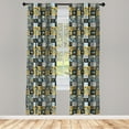 thumbnail image 3 of Ambesonne Butterfly Curtains, Butterfly Heart Retro, Pair of 28"x95", Multicolor, 3 of 5