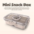 thumbnail image 2 of Cook with Color 4-Compartment Mini Snack Box Food Storage Carrier, Charcuterie Container with Ice Pack, Portable and Dishwasher Safe, Taupe, 2 of 10