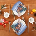 thumbnail image 4 of Napkin Satin Napkin 20*20 Inchx6 Kitchen Towel Dinner Plate Towel Decorative Towel Napkin Tea Towel Suitable For Kitchen Table Cartoon Christmas Street, 4 of 8