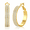 Gold-30mm, variant on YEUOYEA 14K Gold Plated CZ Hoop Earrings for Women, Sparkly Pave Huggie Hoops Hypoallergenic 30/40mm