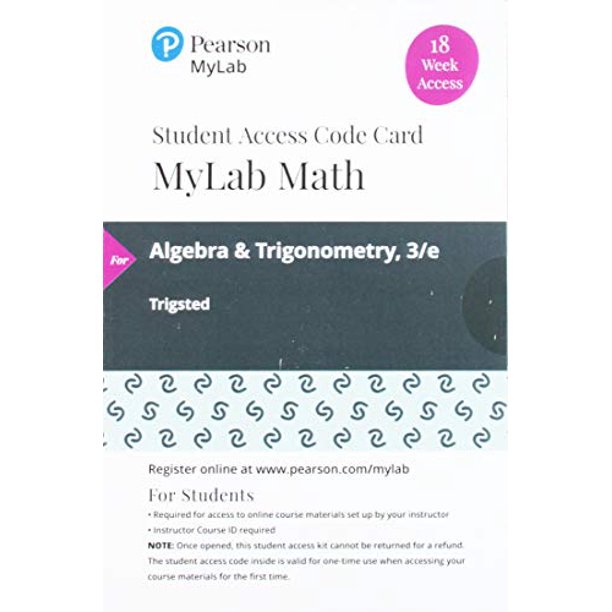 Mylab Math with Pearson Etext 18 Week Standalone Access Card For