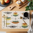 thumbnail image 2 of Sage Green Boho Placemats Set of 6, Geometric Bohemian Color Block Placemats for Dining Table, Place Mats for Kitchen Tabletop, Waterproof Wipeable Dining Table Mats Set, 2 of 9