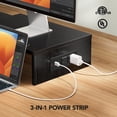 thumbnail image 2 of Soporte para monitor HUANUO Dual con puertos USB ajustables, negro, 2 of 7
