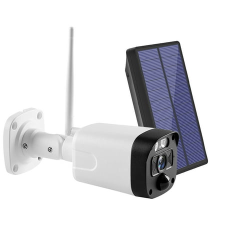 

Solar Powered Wireless Security Camera 1080P WiFi Camera 2-Way Audio Night Vision Motion Detection Outdoor Waterproof Surveillance Camera with 2pcs Battery