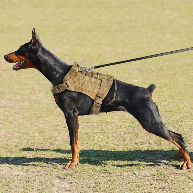 CNKOO Dog Harness Solid Color 1000D Nylon Breathable Mesh Nylon Handle Adjustable Training Vest Apparel Outdoor Pet Accessory