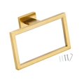 thumbnail image 2 of Organizador de accesorios de baño, soporte de moda fácil de instalar, estante de almacenamiento de accesorios duraderos para dormitorio, balcón y sala anillo de toalla dorado, 2 of 8