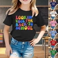 thumbnail image 2 of First Day Of School Shirt Toddler Girl Kindergarten Here I Come Trendy Casual Short Sleeve Cotton T-Shirt Vacation Summer Clothes, 2 of 5