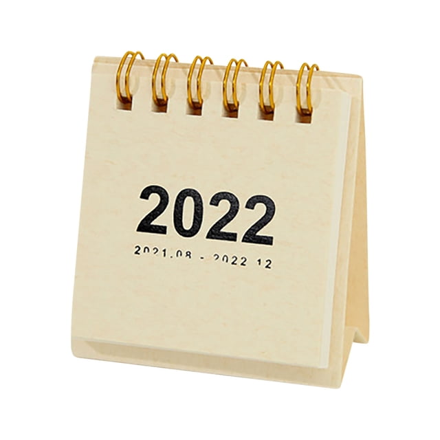 Fiudx Calendario de Escritorio Creativo, Planificador Portátil, Hojas Perforadas para Facilitar La Entrada de Fechas, Decoración de Oficina, Estudio, Tamaño 75 X 65 Mm, Año 2022-2023
