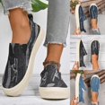 thumbnail image 4 of Xfvqtps Womens Round Toe Slip on Loafers Comfortable Casual Flat Shoes with Denim for Everyday Wear Blue, 4 of 4