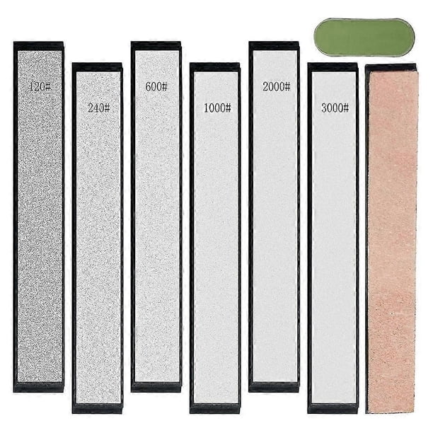 Diamond Sharpening Stones Kit, 6 PCS Diamond Stones with Anti-Slip Base - 120 , 240 , 600 , 1000 , 2000 , 3000