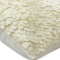 thumbnail image 2 of Euro Pillows, Decorative Ivory European Pillow Shams 26x26 inch (65x65 cm), Satin Euro Shams, French Toile, Ruffles, Floral, Victorian Euro Pillow Shams - Delicate Bloom, 2 of 3