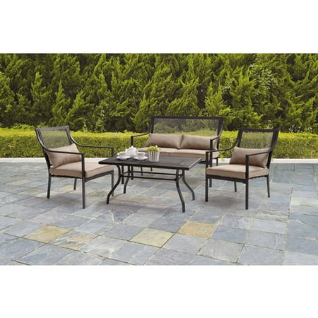 Mainstays Bellingham 4-Piece Patio Conversation Set