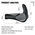 thumbnail image 2 of GETAJGHSD 1 Pair Black Universal Bike Handlebar Grips Ergonomic Sleeve Covers for Comfortable and Secure Cycling Ride, 2 of 8