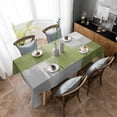 thumbnail image 4 of Sage Green Abstract Rectangle Tablecloth, Grey Geometric Oil Painting Vintage Waterproof & StainResistant Tablecloth, Washable Oil-proof Table Cover for Dining/Party/Wedding/Camping/Buffet 52x70 In, 4 of 9