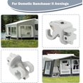 thumbnail image 3 of Yazoeia RV Awning Lower Rafter Claw, Heavy Duty Satin Aluminium Awning Replacement Lower Rafter Claw Dometic Awning Parts Fit for Dometic Sunchaser II Awning dOmetic Rv Replacement Parts for Awning, 3 of 7
