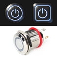 thumbnail image 3 of Bouton d'Interrupteur Plat, 2 Pcs 12mm 4 Auto-Réinitialisation Interrupteur Plat Design Exquis, 3 of 9