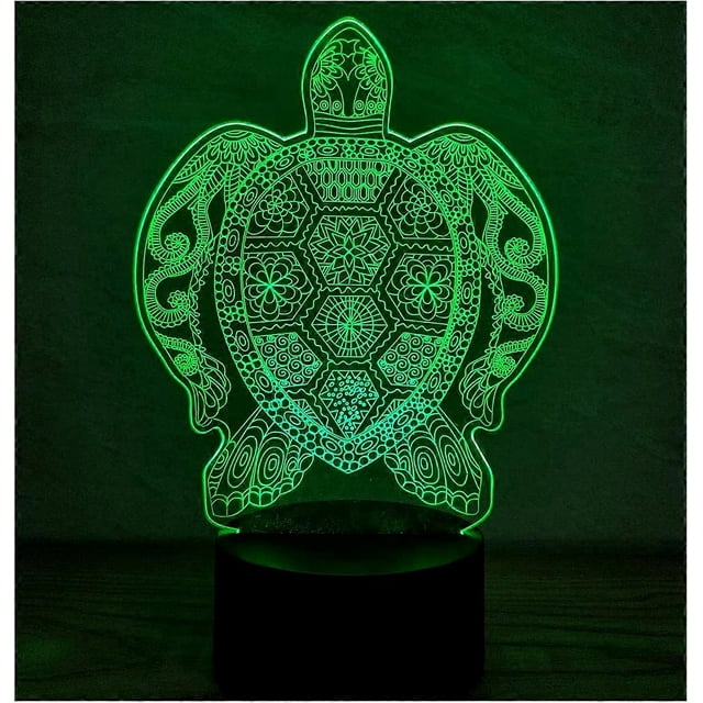 3D Optical Illusion LED Night Light , Boy Girl Kids Baby Sleep Desk Lamp Touch Control 7 Color Change USB Powered for Home Decorations or Holiday Gift