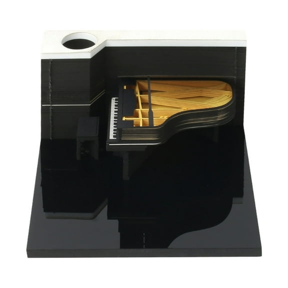 Artistic 3D Piano Molded Note Calendar Additional Paper Desk Addition Holiday Present