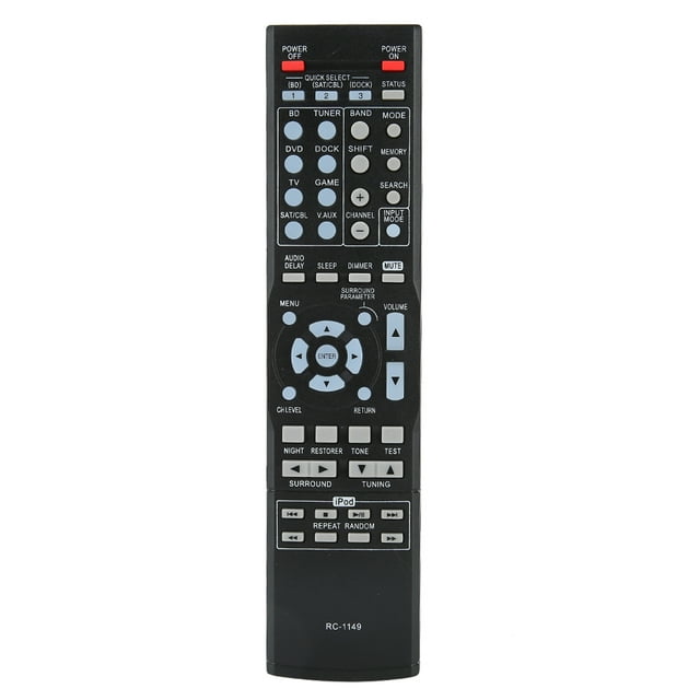 Accesorio de repuesto para control remoto DENON RC-1149, ABS, duradero, resistente al desgaste, color negro.